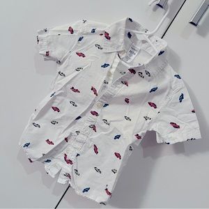 2t button down with car pattern - carters